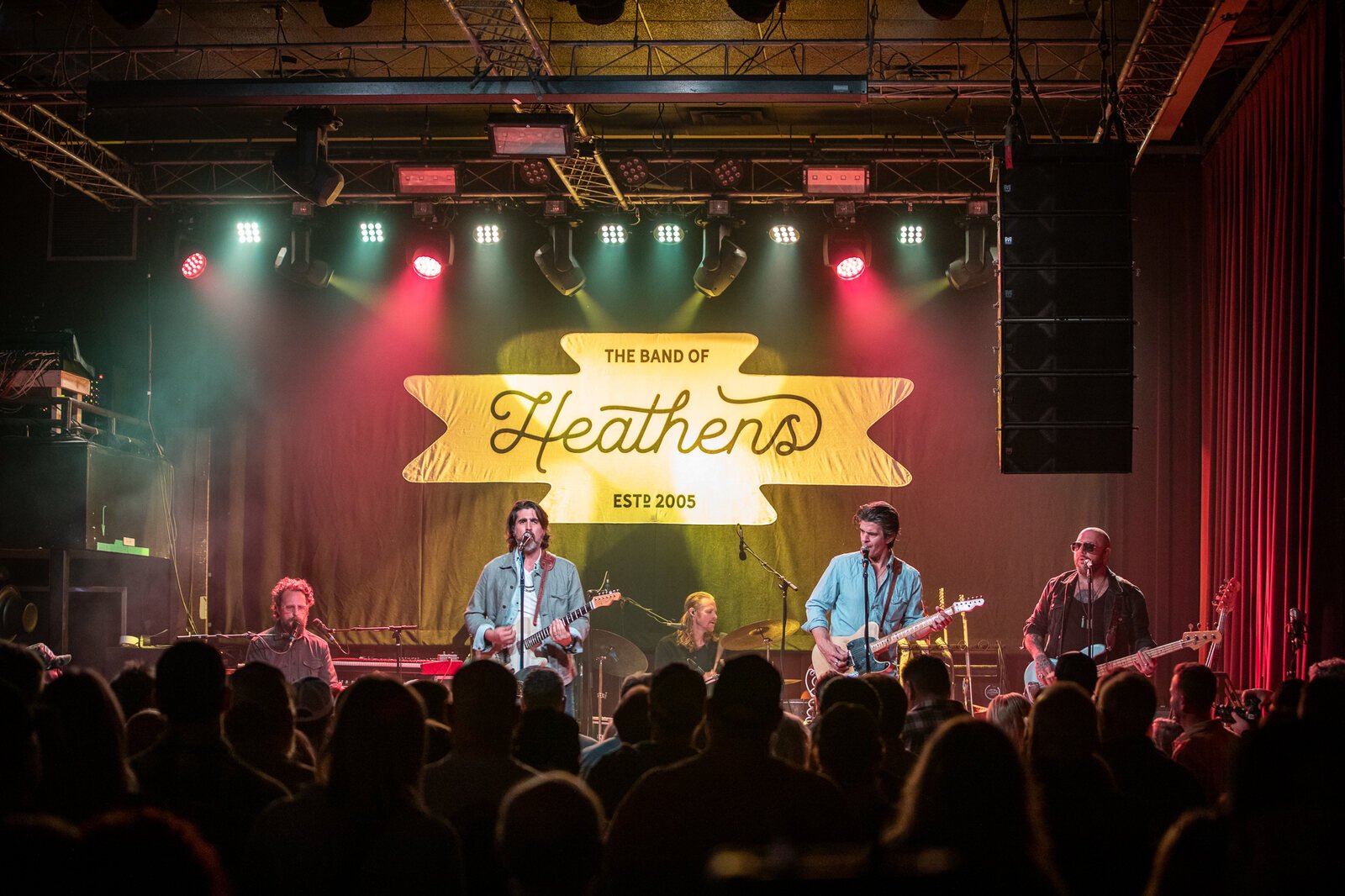 The Band of Heathens performing live on stage